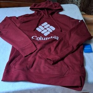 Men's red Columbia hoodie